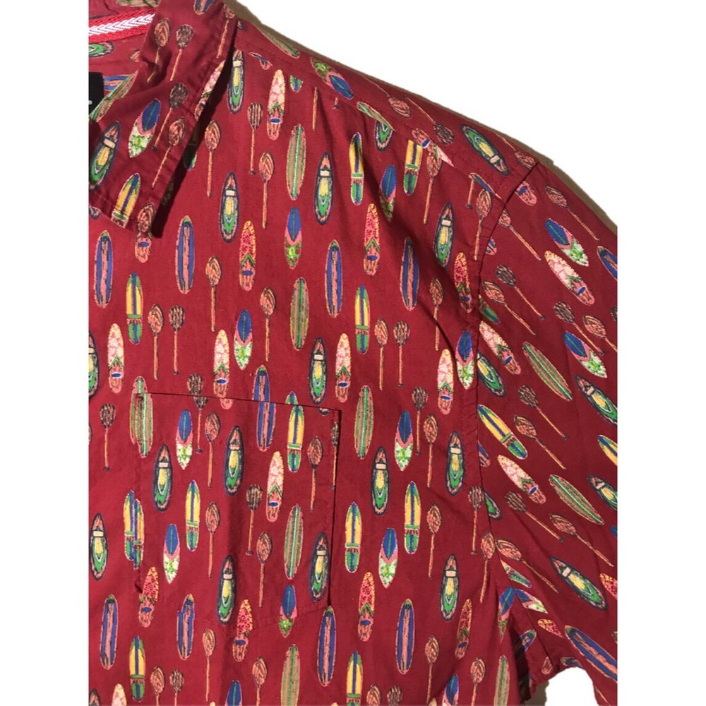 Retro 90s ShortSleeve Hawaii Surfboard Print Shirt - Picture 5 of 7